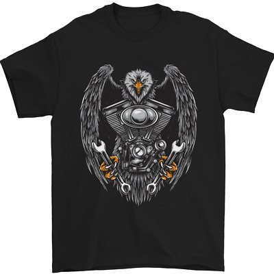 Eagle Motor Motorrad Biker Herren T-Shirt 100% Baumwolle