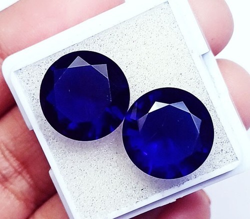 Pendentif Topaze Bleue Lab-Create 70+ Carats - Argent Allemand 925 - Pierre Carrée Excellente