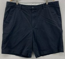 St. John's Bay Black Shorts Men's Sz 40 Flat Front Cotton Summer Outdoors Casual