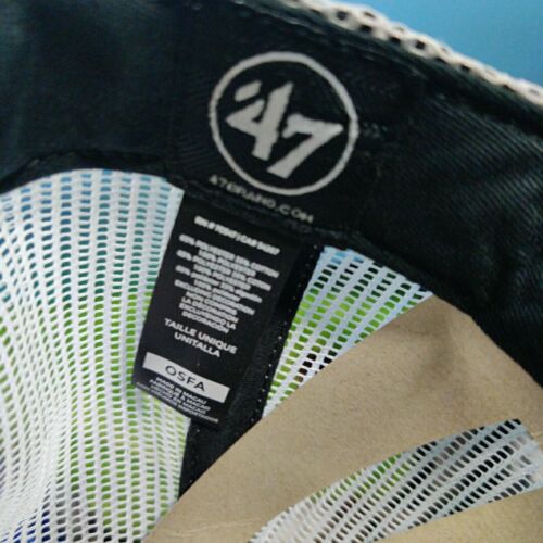 47' New York Yankees Hat Adjustable Navy Blue Trucker White Mesh Back Cap MLB - Picture 3 of 6