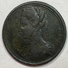 1774 Duchess of Glocester Sentimental Magazine Medal VF Coin, Corrosion #20318