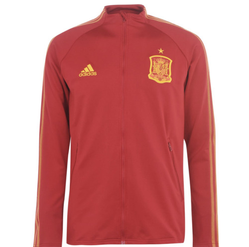 Adidas Spain Spain FEF Warm Up Football Anthems Jacket Red All Sizes New-