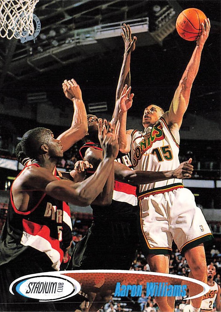 1998 Stadium Club #152 Aaron Williams Seattle SuperSonics