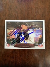 Michael Chavis Auto Signed 2014 Bowman Draft Day Night Red Sox In Person