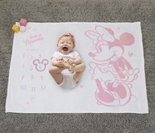 Disney Minnie Mouse Baby Milestone Blanket and Marker Infant