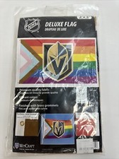 Las Vegas GOLDEN KNIGHTS HOCKEY 3'x5' DELUXE PRIDE FLAG 3’X5’ Official LGBTQIA