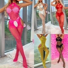 Women Lingerie Fishnet Body Stocking Dress Underwear Babydoll Sleepwear Bodysuit