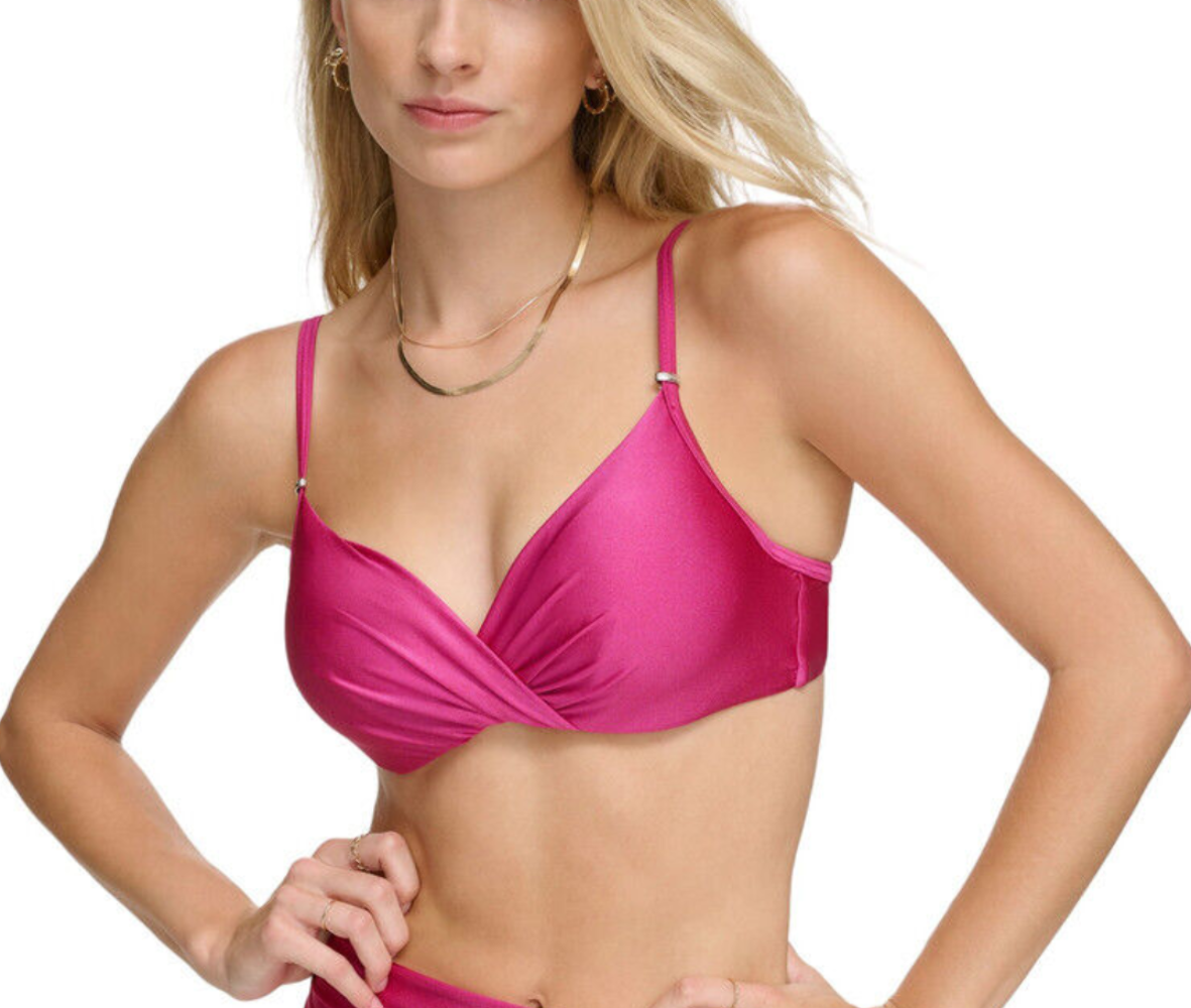 Calvin Klein Twist-Front Underwire Bikini Top 30B 653- | eBay