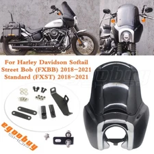 Headlight Fairing w/Windshield For Harley Softail FXST Street Bob FXBB 2018-2021