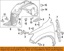HONDA OEM 16-25 Passport Fender Fender Components-Front Bracket 60263TG7A00ZZ