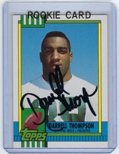 1990 PACKERS Darrell Thompson signed ROOKIE card Topps Traded #36T AUTO