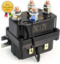 Solenoid Relay, 12V 250A Winch Relay Solenoid Replacement Contactor for 3000-500
