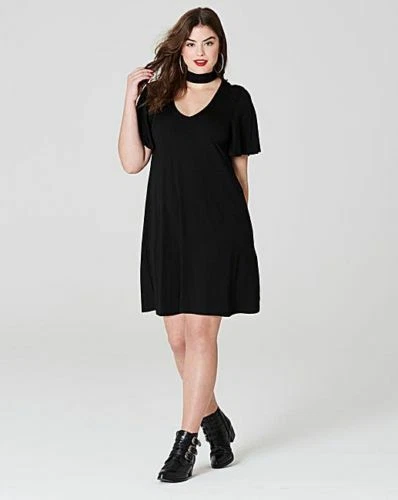 Simply Be Choker Swing Tunic Dress F008 eBay