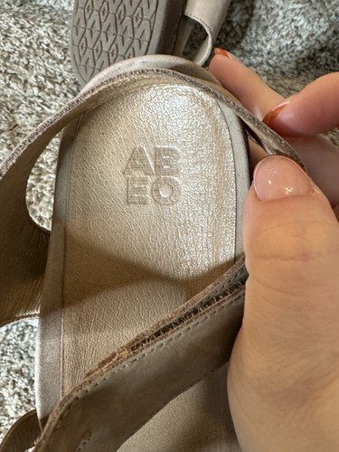ABEO Zetta Tan Leather Strappy Sandal Size 9N Adjustable Comfort - Picture 7 of 8
