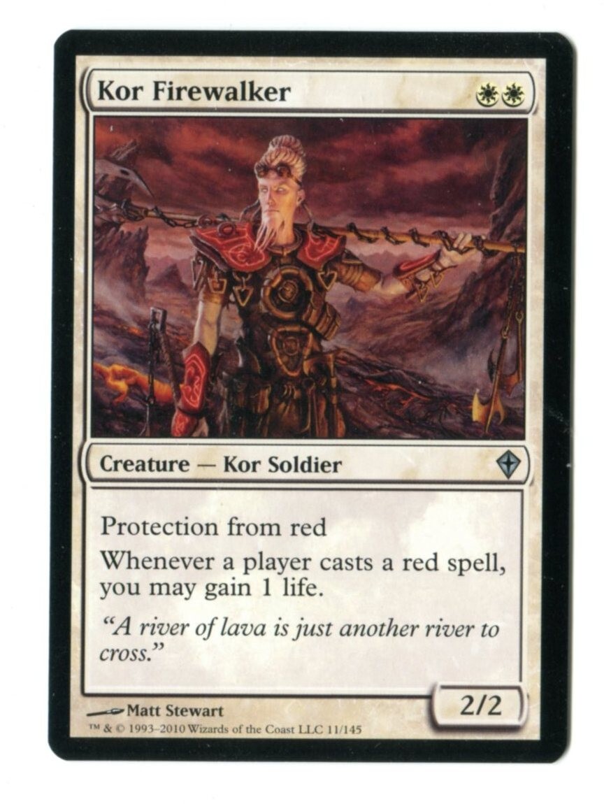 MTG Kor Firewalker Worldwake WWK Uncommon Sideboard Red Hate Bear Unplayed