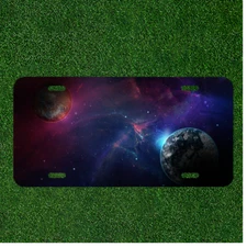 Custom Personalized License Plate Auto Tag With Stunning Planet Earth Space Art