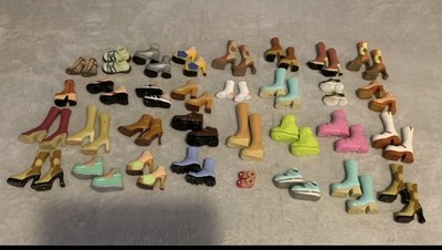 Bratz Doll Shoes 31 Pairs Mixed Styles Heels Slippers Boots Lot