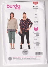 6098 BURDA Easy - Knit Pullover TOP - Sz 20 to 34