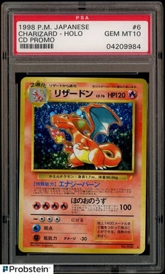 1998 Pokemon Japanese CD Promo #6 Charizard - Holo PSA 10 GEM MINT