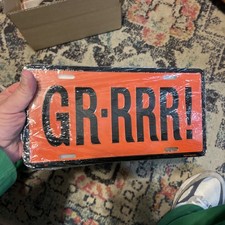 GR-RRR! Pontiac, GTO Plate Orange Black 12" x 6" Automotive Design Accessory