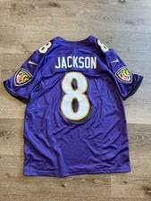 Nike Baltimore Ravens Lamar Jackson #8 Vapor Elite Jersey Purple Size M NFL