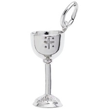 Communion Chalice Charm - Metal - Sterling Silver