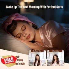 TULOBI Heatless Curls Overnight Velvet Hair Curler Pink Jumbo Rods