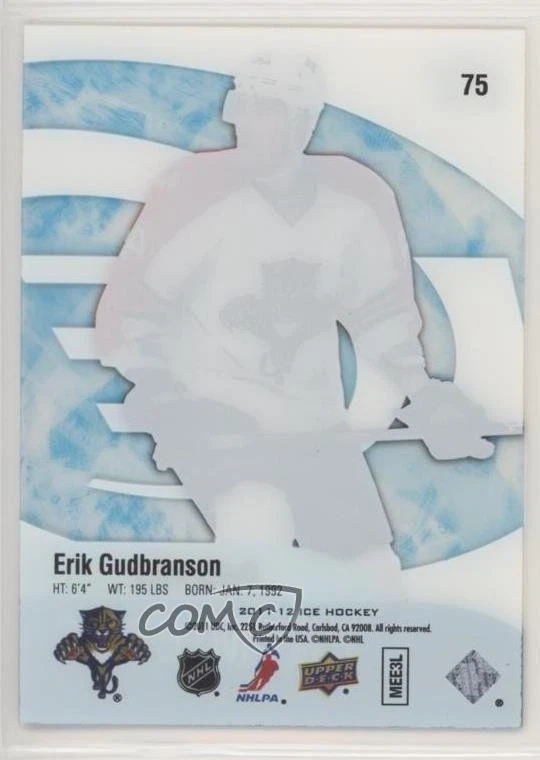 2011-12 Upper Deck Ice Premieres /499 Erik Gudbranson #75 Rookie RC - Image 2 of 2