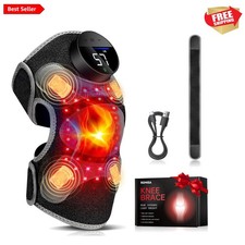 Upgraded PRO Red Light Therapy Knee Brace  4 Vibration Massage - Rechargeabl...
