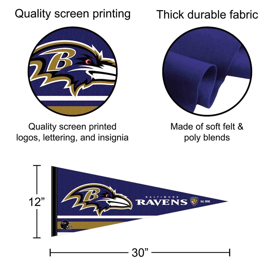 Bandera banderín Baltimore Ravens Foto 2 de 4