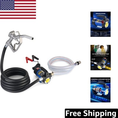 Portable 12 Volt Self-Priming Diesel Pump Kit - Effortless Oil Transfer Solution