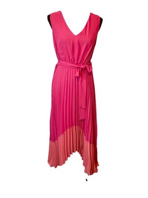 asymmetric color pleated dress Asymmetrical pleated maxi dress Blue For Women