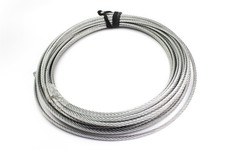 Stahlseil Drahtseil 8mm, 25m mit Haken f&uuml;r Seilwinde, Seilzug, Handseilwinde