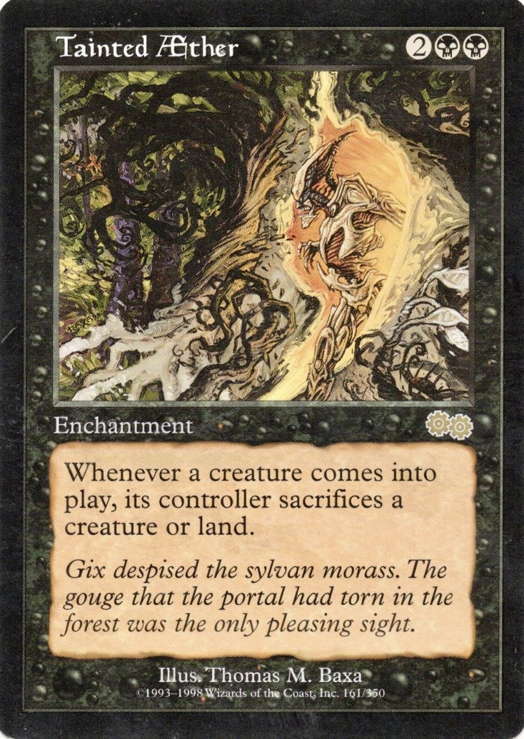 1x Tainted Aether Light Play, English Urza's Saga MTG Magic LP Magic Card