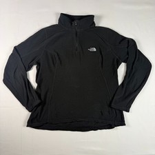 The North Face Jacket Womens Medium Black 1/4 Zip Fleece Lightweight Pullover