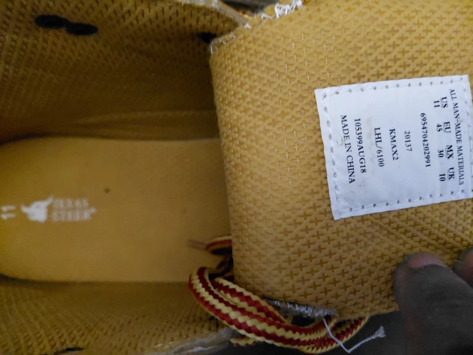 Botas de trabalho Texas Steer masculinas tamanho 11 marrom - Imagem 3 de 4