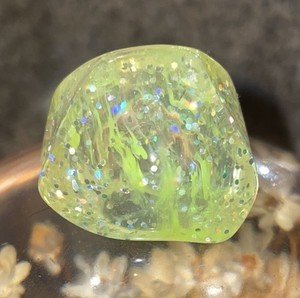 Big Boulder Iridescent Swirl Lucite Ring!!!