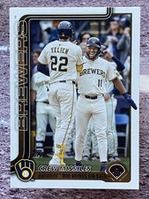 Crew Missles 2025 Topps Update #US233 Christian Yelich Jackson Chourio