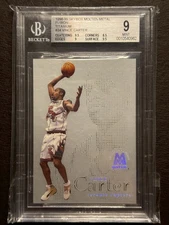1998-99 Skybox Molten Metal Vince Carter Fusion Titanium RC Rookie #/250 BGS 9