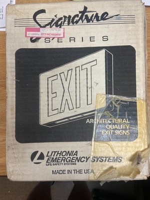 Lithonia Signature Series Emergency Systems Exit Sign ES1R 120 120V