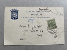M) Postcard Belgium ambulant cancel 1905 Autrey