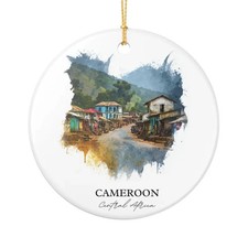 Cameroon Ornament: Unique Cameroon Souvenir, Cameroon Xmas Decor, and Au
