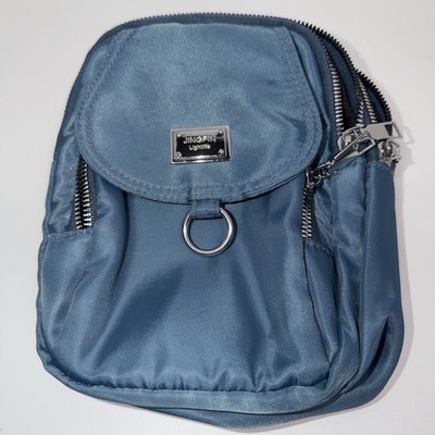 Jingpin Modern Pocket Crossbody Bag Blue Nylon Card Holders Zipper Travel 7 x8 