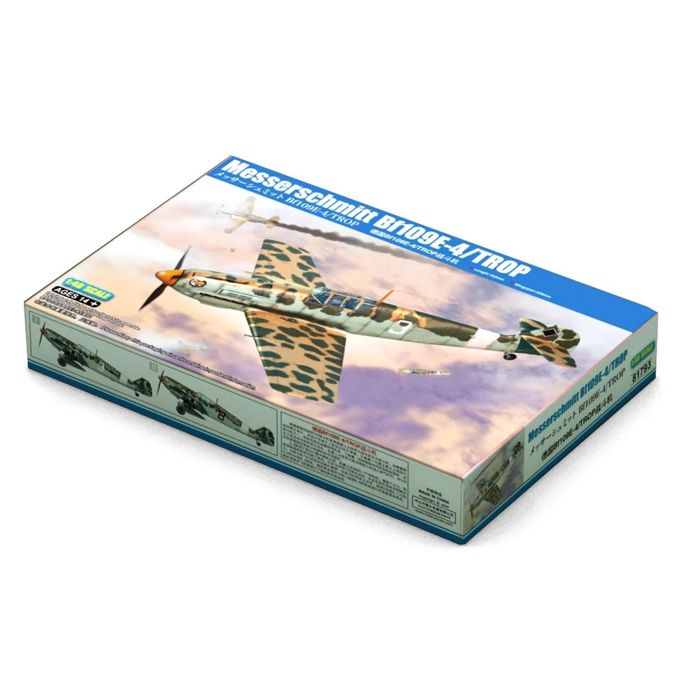 1/48 Messerschmitt Bf109E-4/TROP Helicopter Static Aircraft Plastic KIT Model - Image 2 of 4