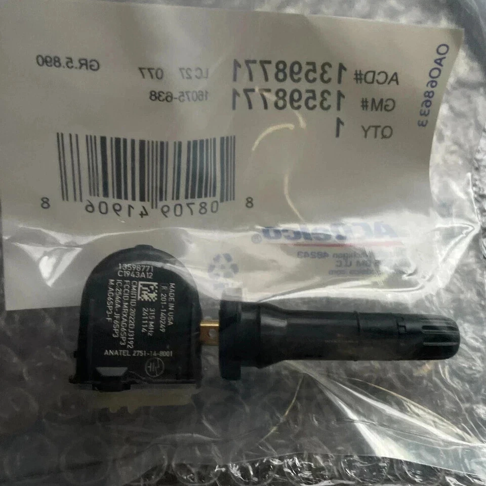 4Pcs GENUINE TPMS TIRE PRESSURE SENSOR OEM 13598771 For BUICK CADILLAC CHEVROLET Foto 2 de 3