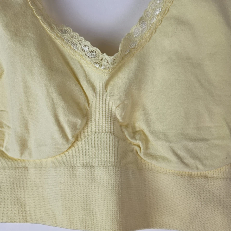 Sujetador Rhonda Shear Sin Costuras Original Ahh Comfort Nuevo Sin Etiquetas Pequeño Inalámbrico Amarillo Foto 3 de 4