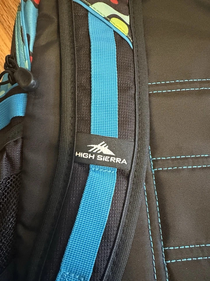 High Sierra Backpack Rare Multi-Color Compartment Zip Bookbag  - Image 4 of 4
