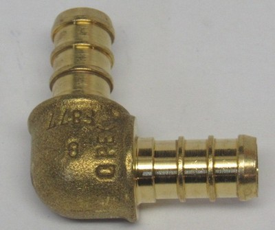 Zurn Pex Qest Barb QQE22XPK1 3/8'' Insert Elbow Connector, Brass, 5-Pack