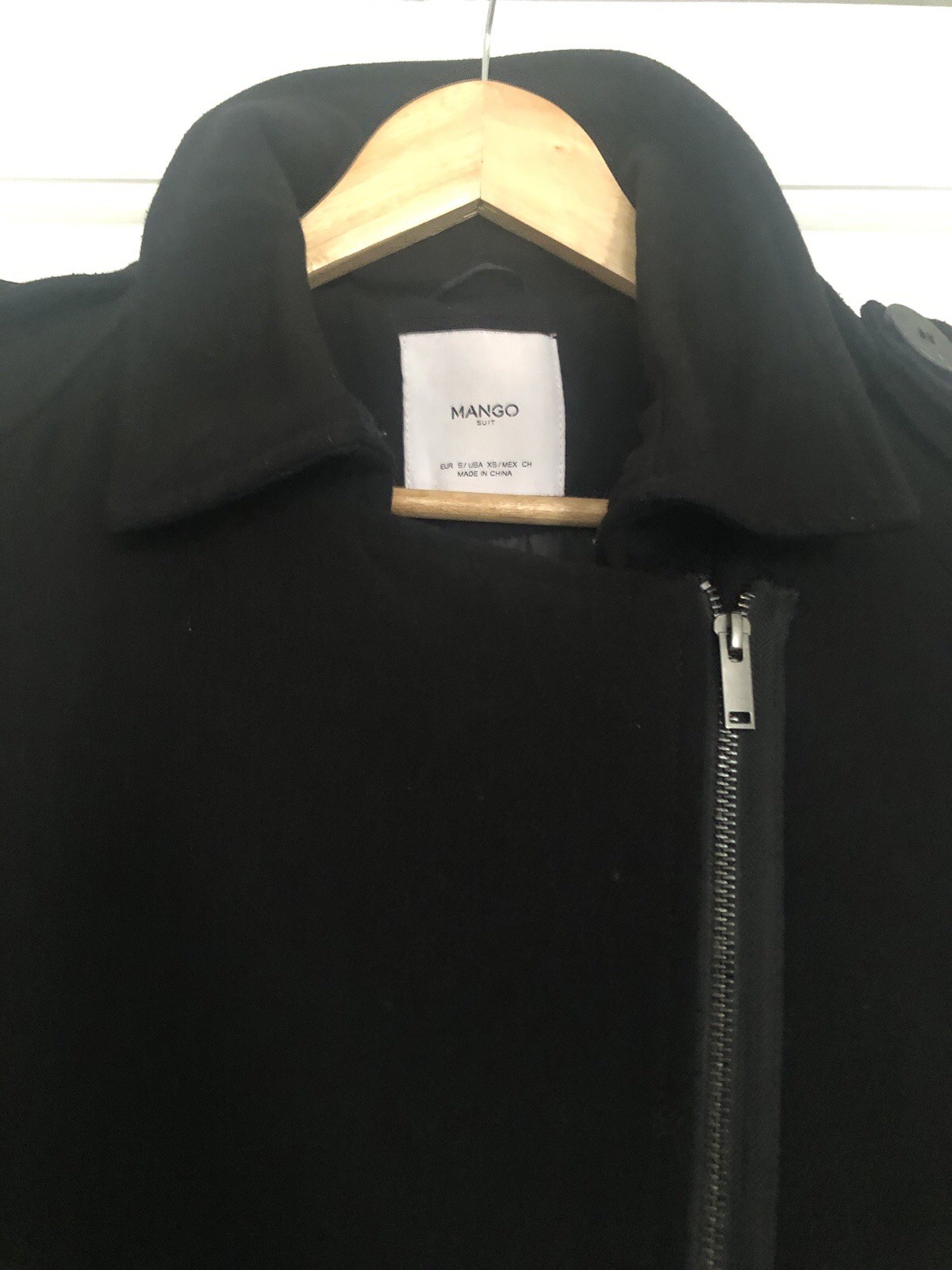 Mango Women's Coat Overcoat Black Size UK S thumbnail 3