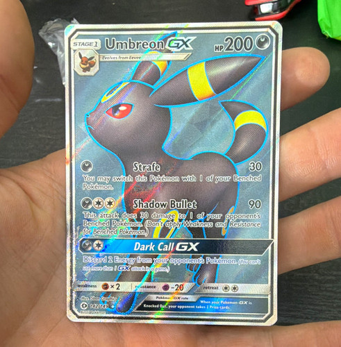 Pokemon Company Umbreon GX 142/149 Sun & Moon Base Ultra Rare Holo GX 200 HP